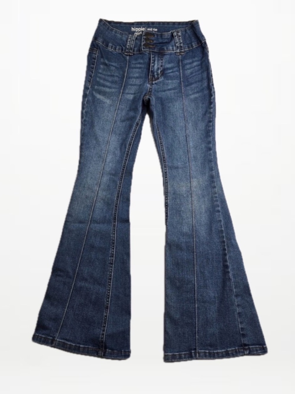 Flare mid-rise jeans